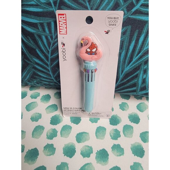 Yoobi X Marvel Mini 10 Color Retractable Pen - Flamingo Design - Picture 3 of 5